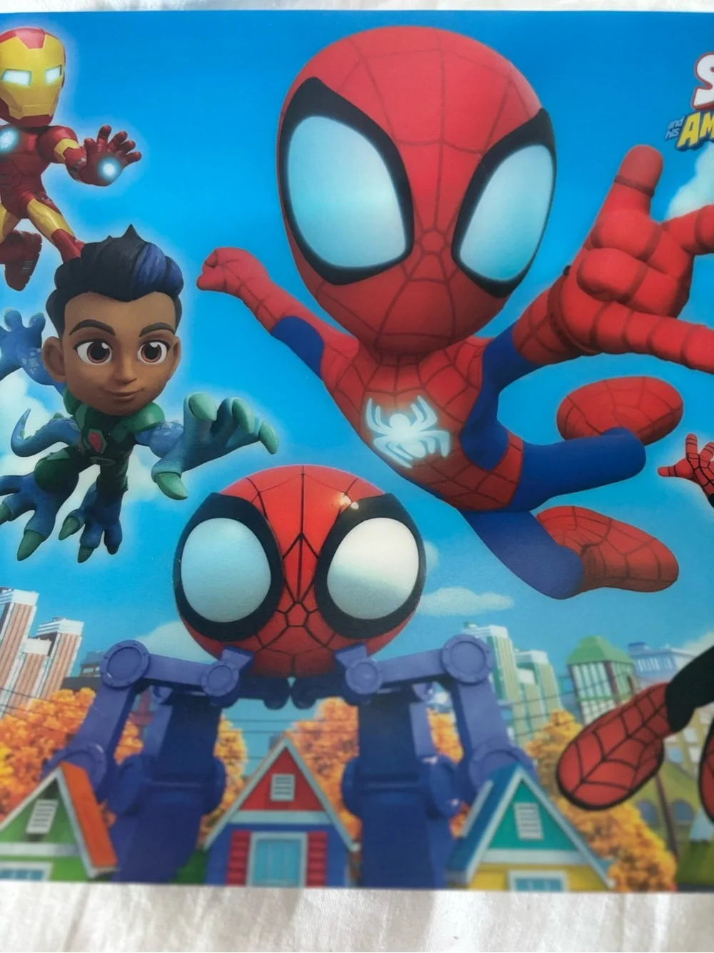 Marvel Spider-Man Spidey and His Amazing Friends Bright Blue Kids Placemat